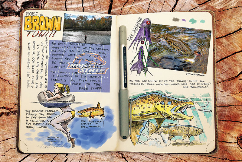 ed anderson art journal fishing boise