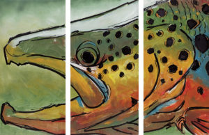 Colored Brown Triptych